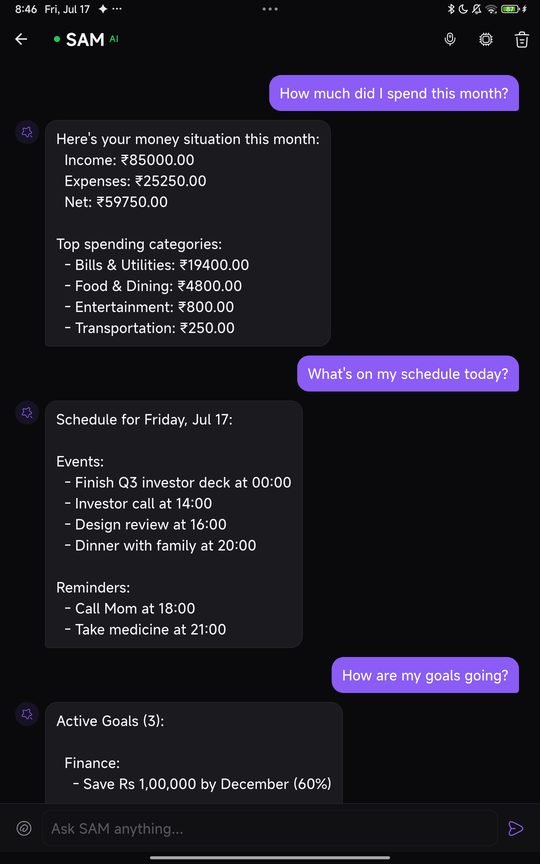 Life OS assistant answering a question about the month's spending